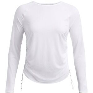 Under Armour Women's White Motion L/S Longline Cinch Side Tie Top Size Medium